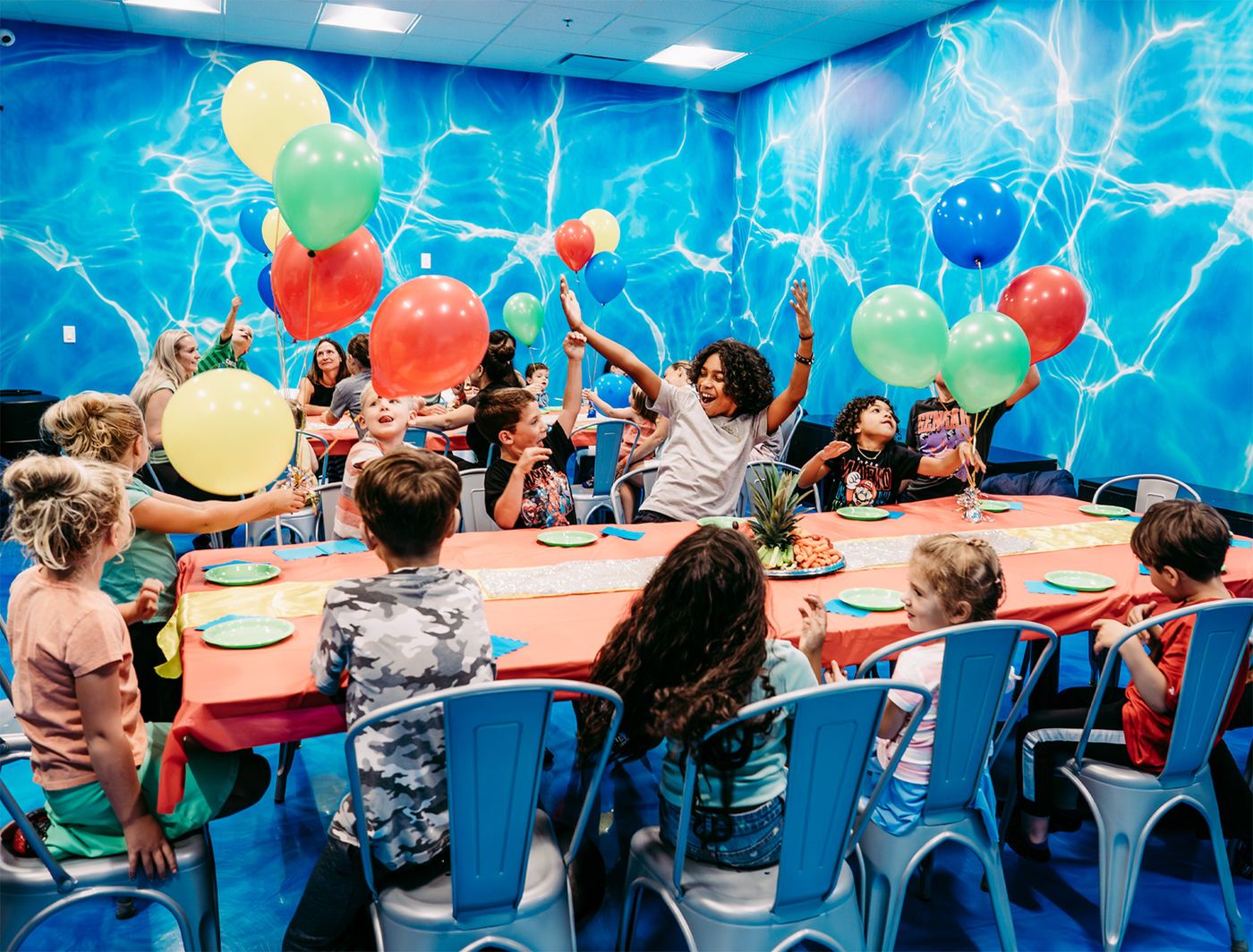 Birthday party in the Underwater Room